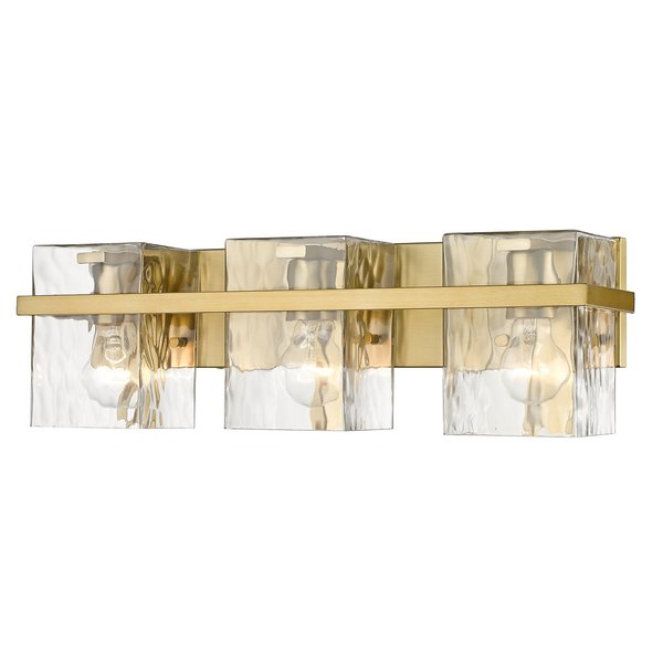 Z-Lite Bennington 3 Light Vanity, Modern Gold & Clear 1938-3V-MGLD